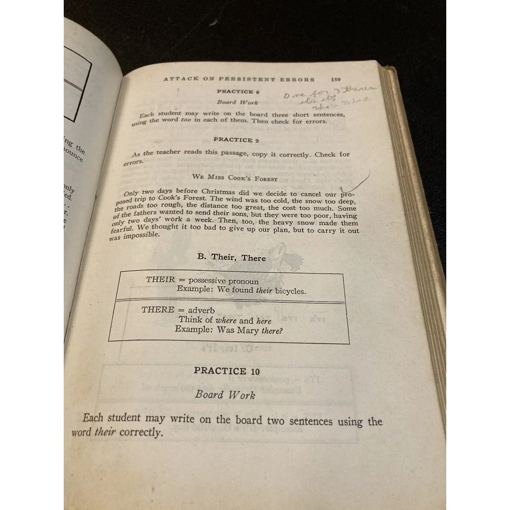 Enjoying English 11 Vtg Text Book Wolfe Grammar Spelling Language Art School Old